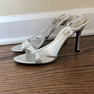 Nine West Silver Heels